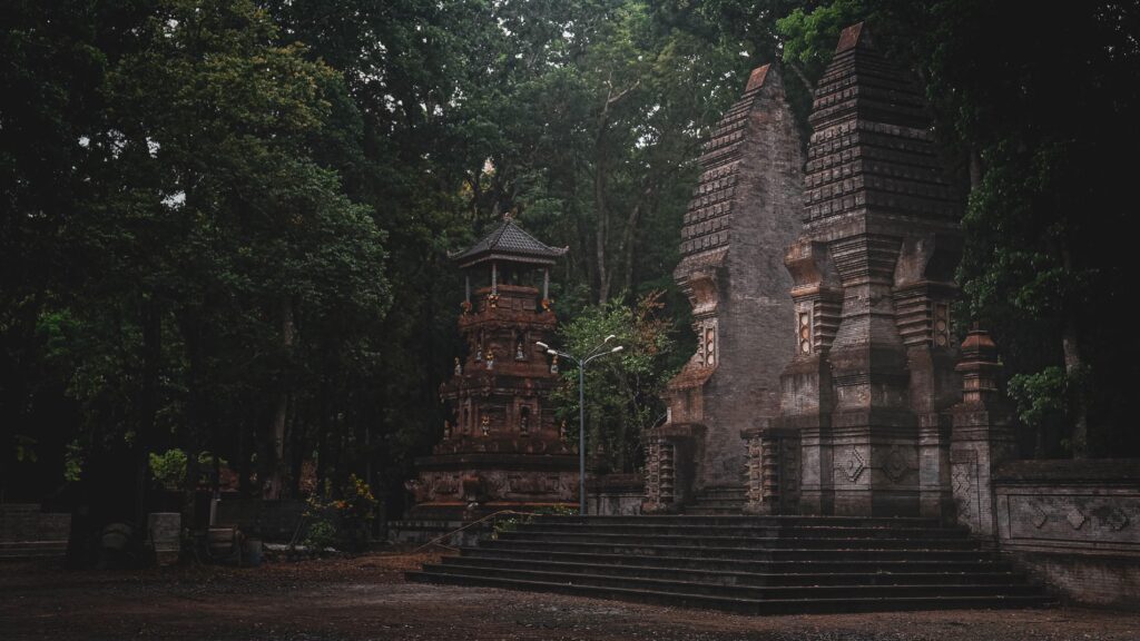 Candi Borobudur, Hutan Larangan Alas Purwo, and Goa Jatijajar are all ancient temples located in Indonesia.