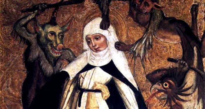 Nun Grabbed By Monsters